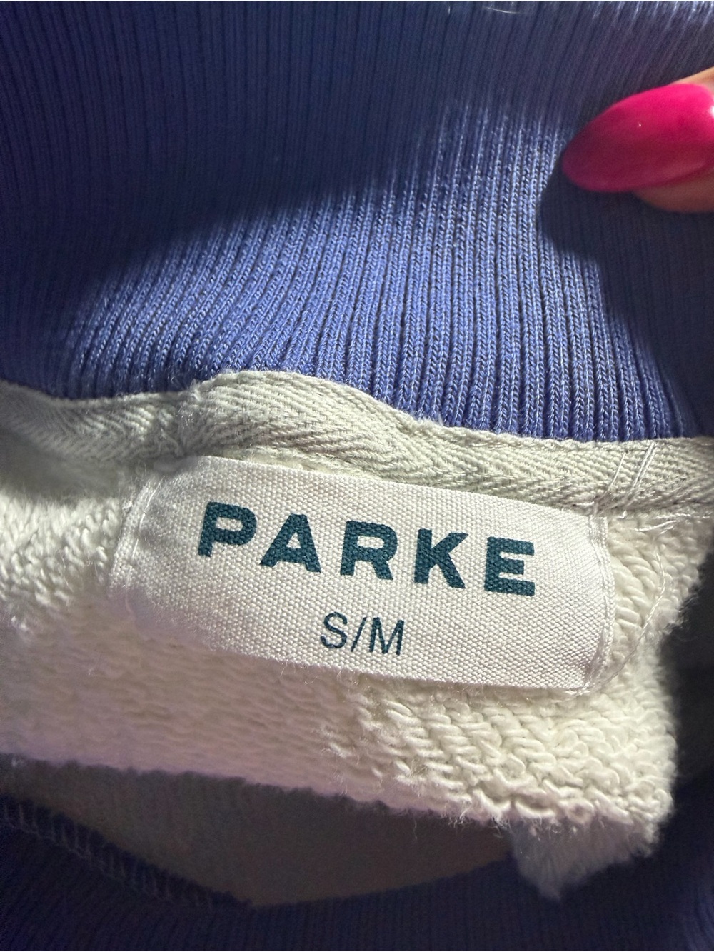 PARKE Oversized Crewneck Sweatshirt Boardwalk Varsity Mockneck S/M - Picture 8 of 8